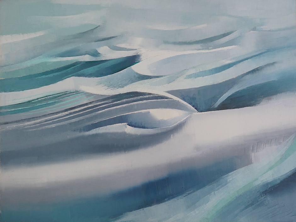 David Smith (British, 1920-1999), oil on canvas, 'Sastrugi Number 1, Antarctica', signed and dated 1977 50 x 66cm Provenance; from the artists' studio.